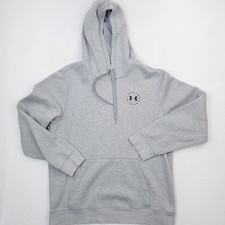 Under Armour Hoodie Mens Large Gray Freedom Storm 1 Pullover Sweater Patriotic