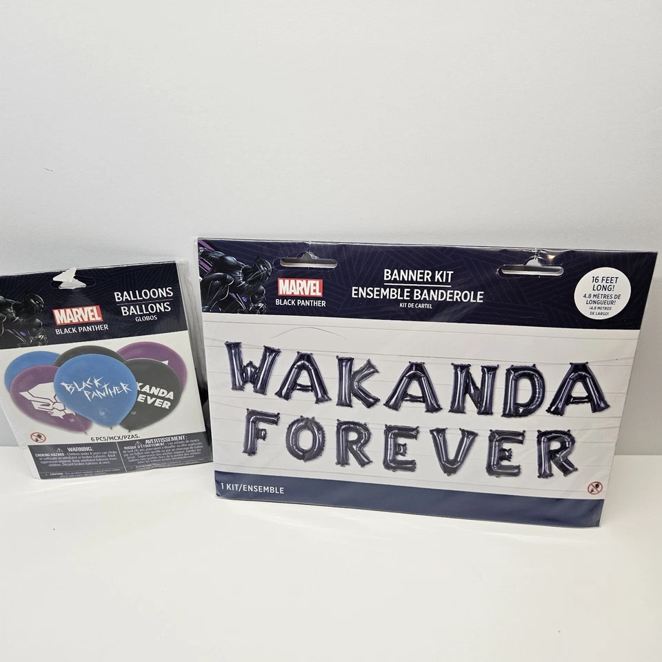 Huge Lot of Black Panther Wakanda Birthday Party Supplies and Decorations - NEW - Image 3 of 4