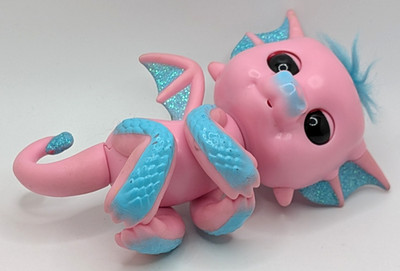 Wowwee Fingerlings Baby Dragon Pink & Blue Glitter Electronic Interactive Toy