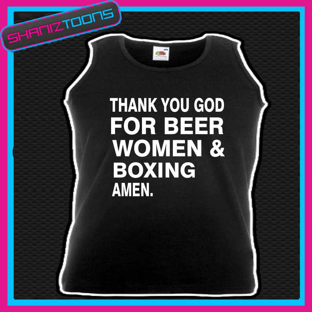 BEER WOMEN & BOXING BOXER UNISEX VEST TOP