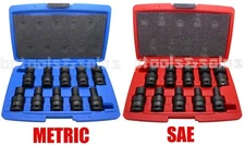 20pc 1/2" DR. (METRIC & SAE) SHALLOW UNIVERSAL IMPACT BALL SWIVEL SOCKET SET 