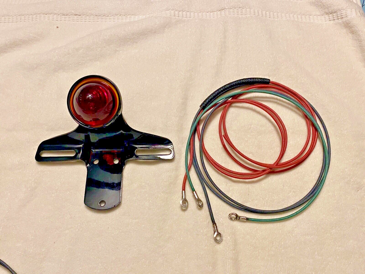 Harley 5051-34 VL RL 1935-36 Bee Hive Tail Lamp W/ Correct Wiring