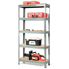 Ironmax 5-Tier Metal Storage Shelves 60" Garage Rack W/Adjustable Shelves Gray