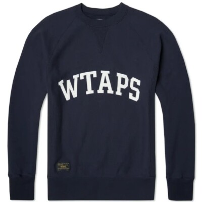 Wtaps Design 02 Sweatshirt Sweater Crewneck Navy XL Slim Fit L Or Wtaps Design 02 Sweatshirt Sweater Crewneck Navy XL Slim Fit L Or