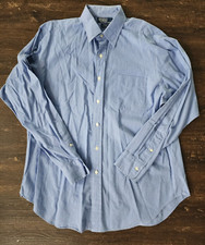 Vintage Polo Ralph Lauren Andrew Men's 16.5-35 Blue Button Up Shirt 100 Cotton
