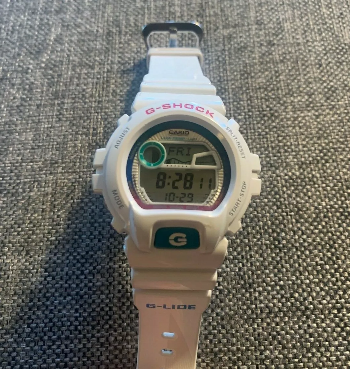 Casio G-Shock GLX-6900 G-Lide Mens Digital White Watch, EXCELLENT Condition