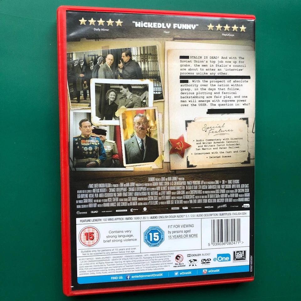Armando Iannucci THE DEATH OF STALIN British Black Comedy Political Satire DVD - Image 3 of 4