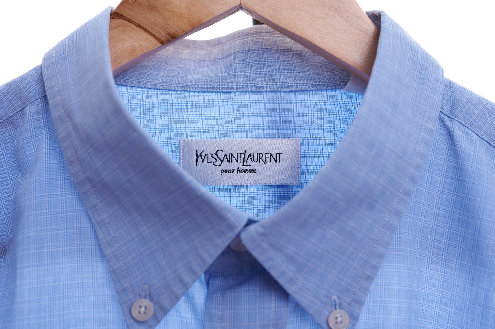 Camicia blu SAINT LAURENT YSL 44 17 1 2