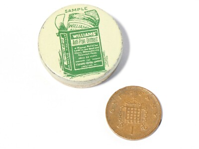 Miniatur Bild Williams' Anti-Schmerz Salbe Probe Gründruck Dose #MT2