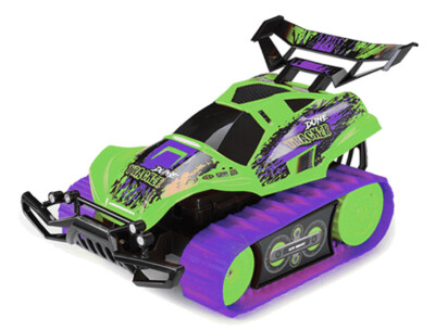 New Bright RC Stunt Radio Control Dune Tracker Green Purple Tracks