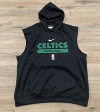 Nike Boston Celtics NBA Team Issue Pregame Warmup Sleeveless Hoodie Size XL Tall