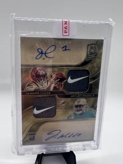 Ja'Marr Chase & Jaylen Waddle Prism 1/1 Dual Patch Auto
