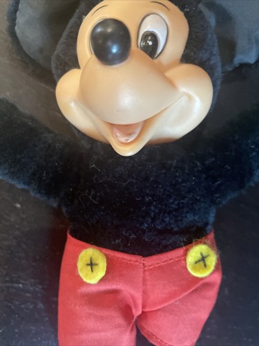 Vintage Disney Mickey Mouse Applause Plastic Face/Hands Stuffed Plush Doll Toy - Picture 4 of 9