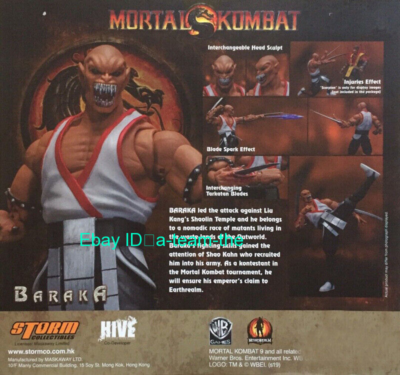 New Storm Toys Mortal Combat BARAKA Blood Stained Ver 1/12 Male 6
