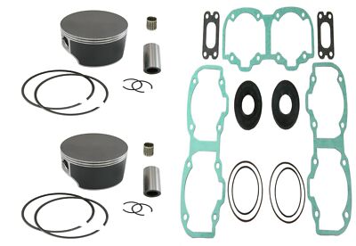 2 Pistons, Bearings & Full Gasket Kit Ski-Doo 550F 550 Fan Standard Bore 76mm