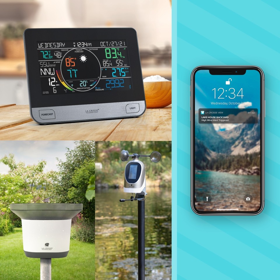 Weather Remote Button V61 La Crosse Technology View Remote Monitoring WiFi Weather Station ...