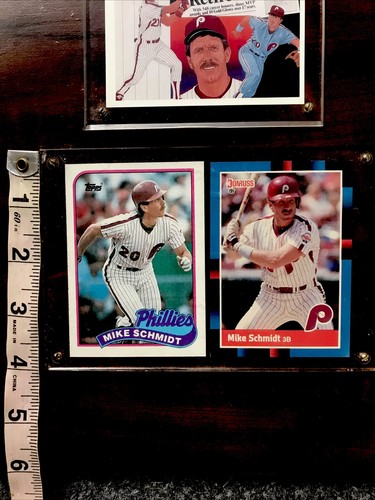 Mike Schmidt NBL Signed 8 x 10 & 5 Baseball Cards Wood Plaque - 第 6/12 張圖片