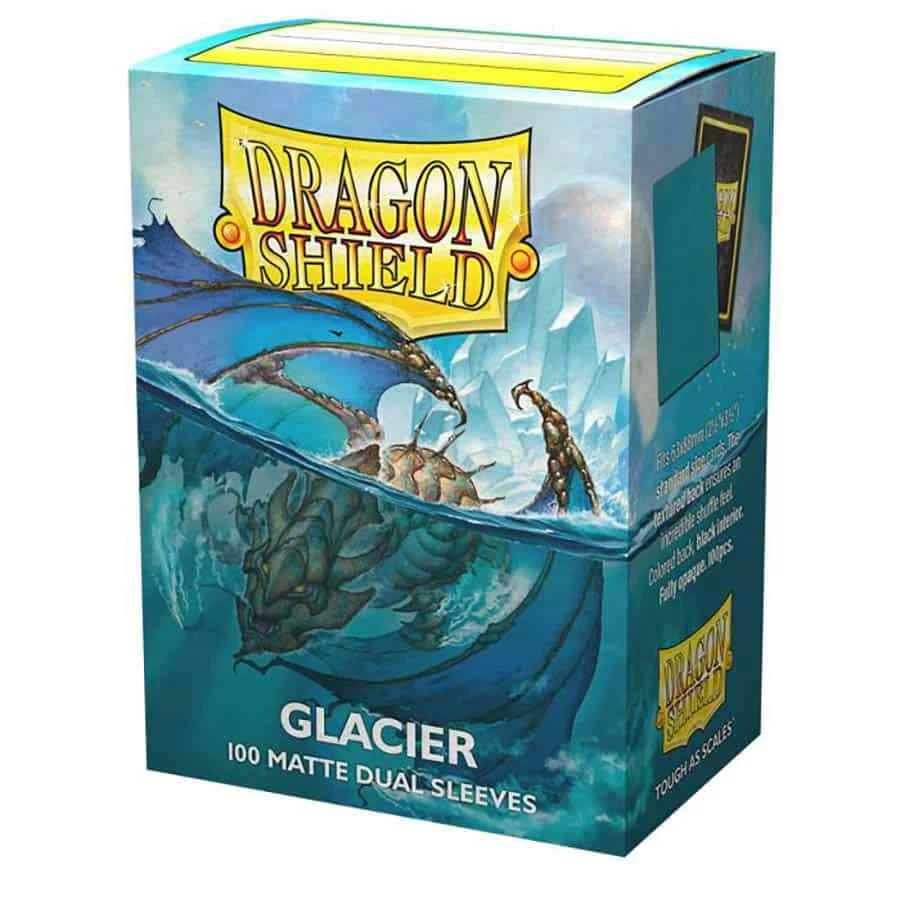 Matte Dual Glacier 100 ct Dragon Shield Sleeves Standard Size
