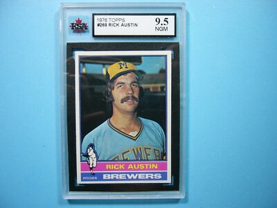 1976 TOPPS MLB BASEBALL CARD #269 RICK AUSTIN KSA 9.5 NEAR GEM MINT '76 TOPPS