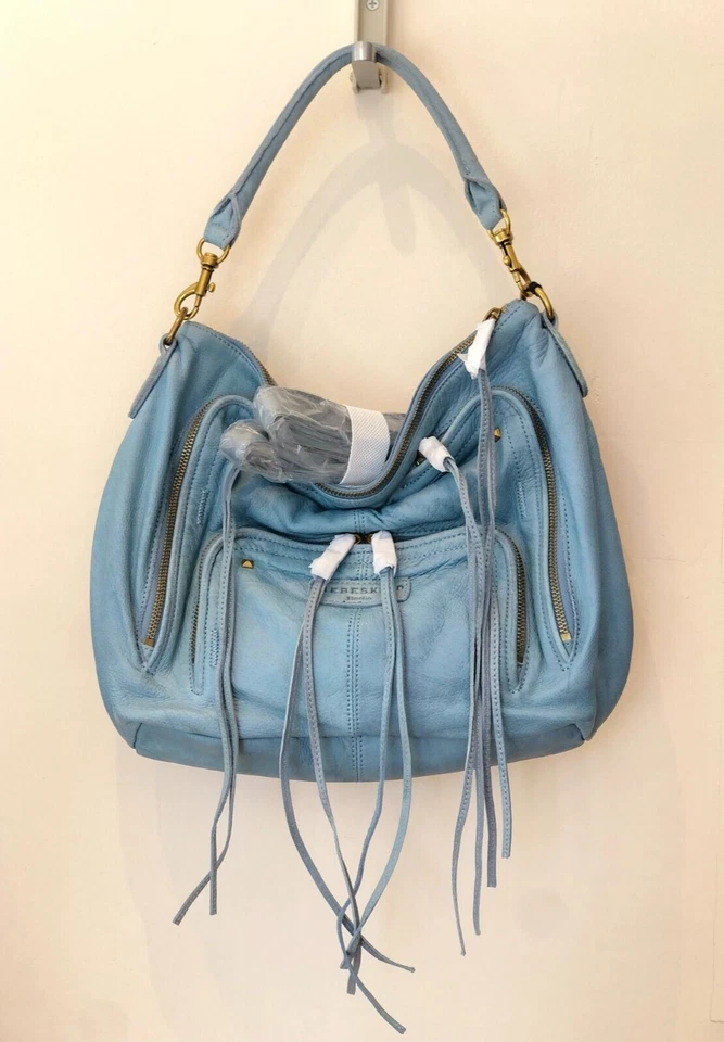 Bolso de Cuero Liebeskind Berlin Biggi Azul DOBLE TEÑIDO (EFECTO DE COLOR DESIGUAL) NUEVO CON ETIQUETAS Foto 2 de 2