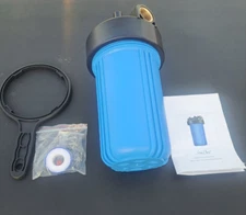 SimPure 10 Inch Whole House Water Filter Housing 1" NPT Fit 4.5" x 10" Cartridge