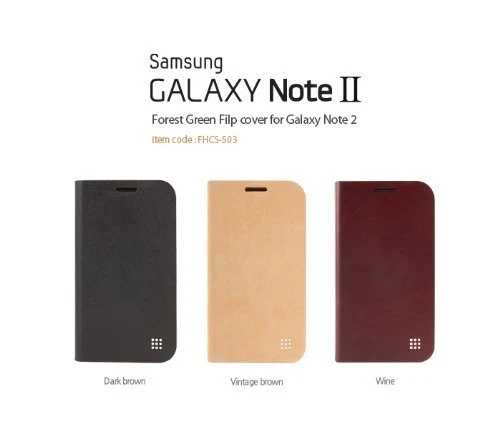 Samsung Galaxy Note 2 Forest Green FHCS-503WNE Flip Case with Screen Protector - Image 3 of 3