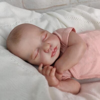 19inch Soft Body Vinyl Reborn Doll Newborn Baby Size Loulou Doll 3D Skin 