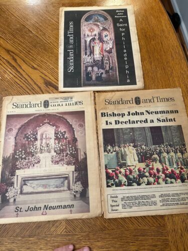Philadelphia Catholic Standard Times Lot Saint John Neumann Bishop 1977
