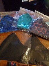 LOT OF 5  Reusable, Washable Face Mask cotton/Polyester Variety small  3