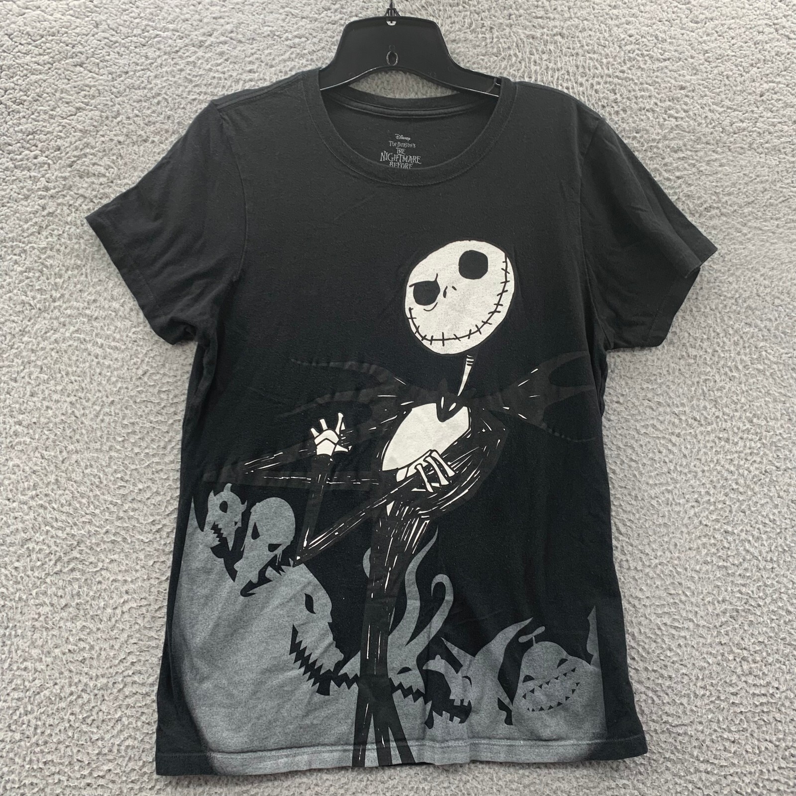 Футболка женская Tim Burtons The Nightmare Before Christmas большая черная *