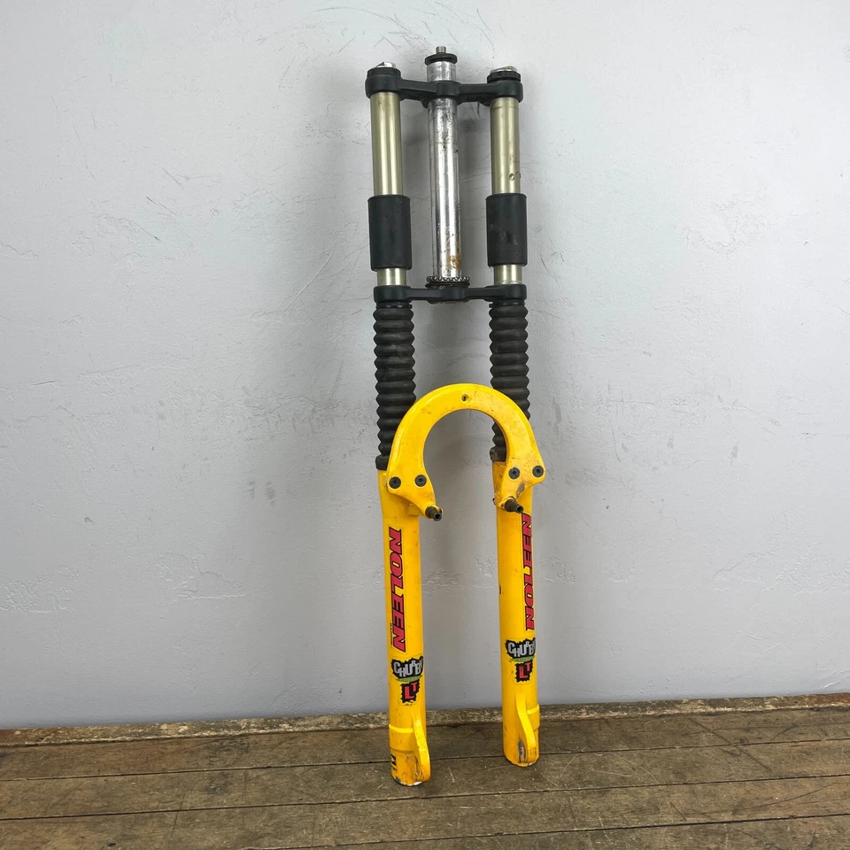 Vintage Noleen Chubby LT Fork Shock Dual Crown 1 1/8 8.25 in Steerer DH 90s - Image 2 of 4
