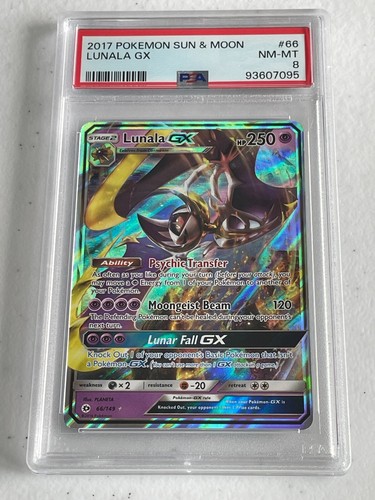 Lunala-GX graded PSA 8 for sale on eBay