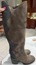 NEW FREEBIRD FB-FUEGO TALL KNEE HIGH BROWN SUEDE LEATHER BOOTS WOMEN’S SZ US 8
