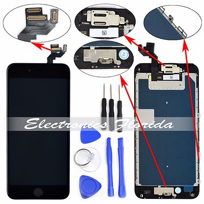 for iPhone 7 Pl 5.5 Inch Black Retina HD 3D Touch LCD Digitizer Display Screen Replacement Frame Assembly with Repair Tool kit Compatible Model A1661 A1784 A1785