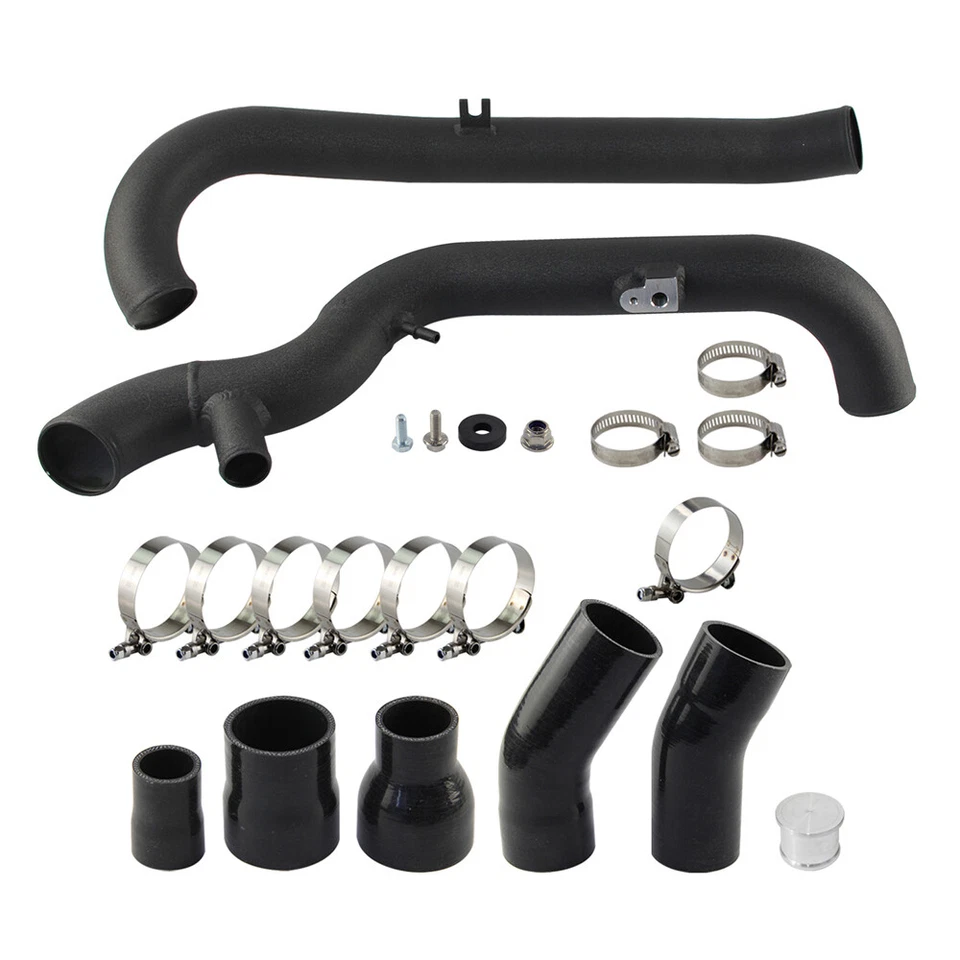 Intercooler Pipe Kit For Ford Fiesta ST 1.6L EcoBoost 2014-2019 Aluminum Black Foto 2 de 4