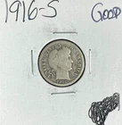 1916-S BARBER SILVER DIME ~ GOOD ~NICE COIN~ 90% SILVER