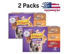 2 Packs - Friskies Gravy Variety Pack, Meaty Bits,Wet Cat Food 5.5 oz. 12 Cans