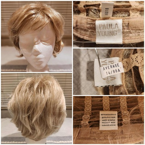 Lotto manichino scatola parrucca cappello vintage Paula Young Mila Avera A5018 testa arricciata a grappolo - Foto 2 di 19