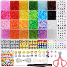 10000 Pcs 3Mm Glass Seed Beads Kit for Jewelry Making and Bracelets