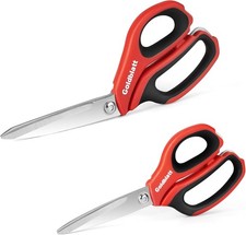 2pcs Heavy Duty Multipurpose Scissors Stainless Steel Blades Comfortable US