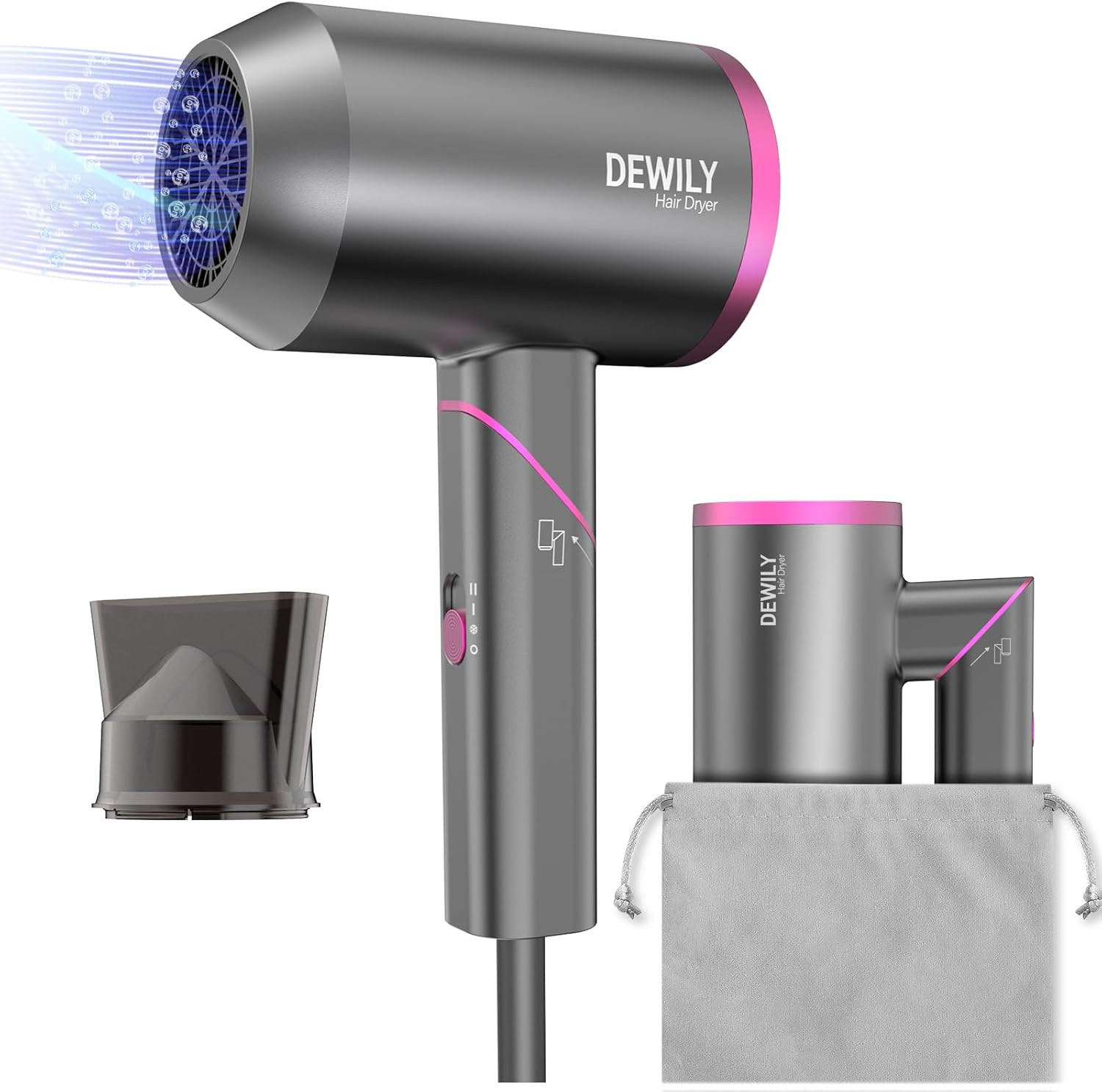 Offerta Phon Capelli Professionale Ionico - Pieghevole e Potente