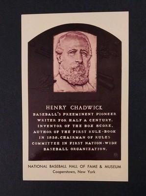 HENRY CHADWICK Hall of Fame Curteichcolor Hall of Fame Postcard (GREEN INK BACK)