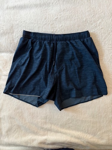 Lululemon Surge Shorts Lined Heather Blue Men's Sz. Medium 4" Inseam