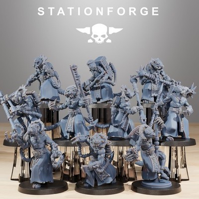 Station Forge Miniatures Raticus Zappers Sci Fi Grim Dark Wargame Proxy Figures