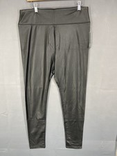 Black Faux Leather Leggings Size Large BNWT