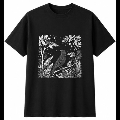 Merlin Bird Bird Mens T-Shirt Black 100% Cotton Wildlife Tee Birdwatching
