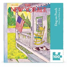 Dog on Porch The New Yorker 100 Piece Mini Jigsaw Puzzle NYPC New