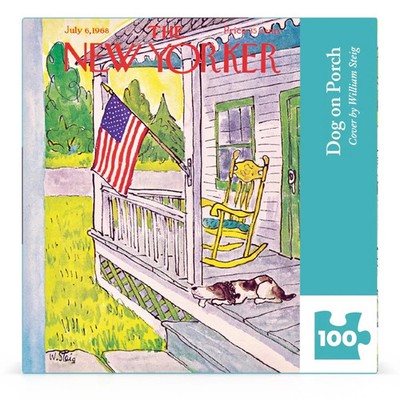 Dog on Porch The New Yorker 100 Piece Mini Jigsaw Puzzle NYPC New