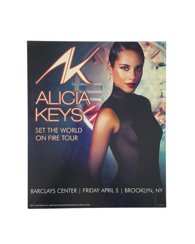 Alicia Keys Rare Limited Edition Set The World On Fire Tour Poster Print 2013