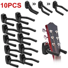 10 Pack Guitar Hangers Hook Holder Secure Wall Mount Hanger Display Instruments